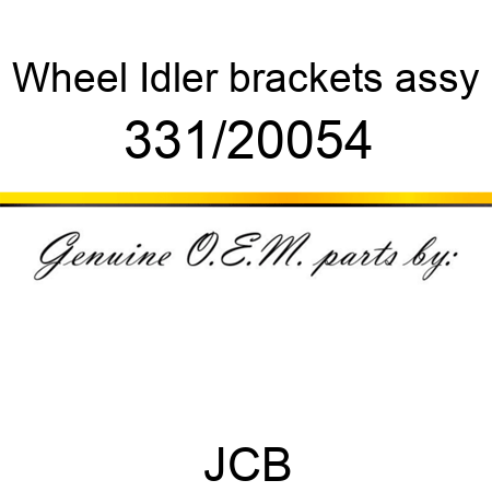 Wheel, Idler brackets assy 331/20054