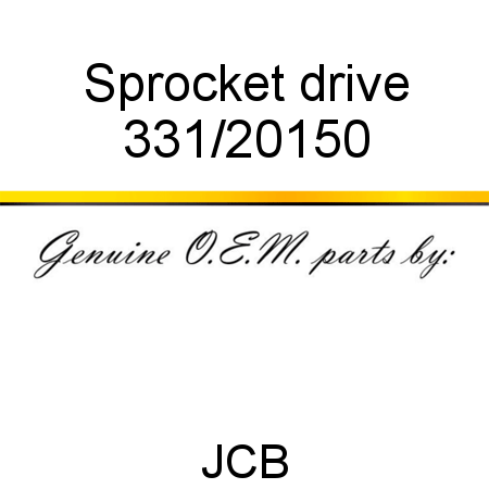 Sprocket, drive 331/20150