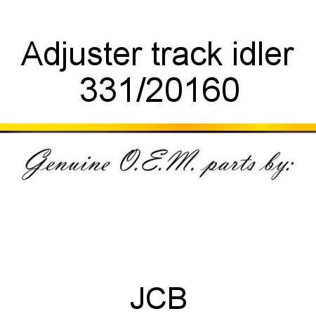 Adjuster, track idler 331/20160