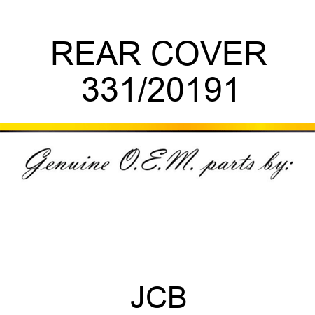 REAR COVER 331/20191