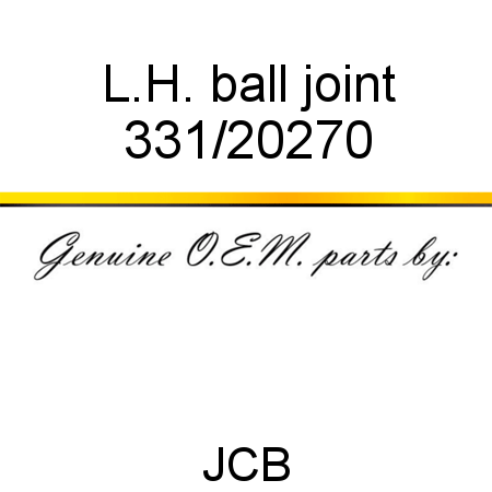 L.H. ball joint 331/20270