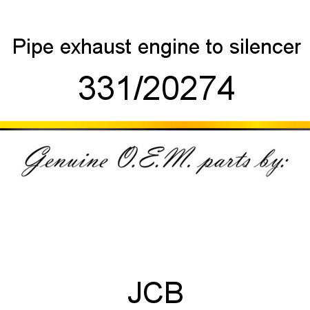 Pipe, exhaust, engine to silencer 331/20274