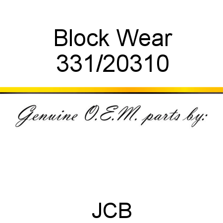 Block, Wear 331/20310