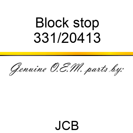 Block stop 331/20413
