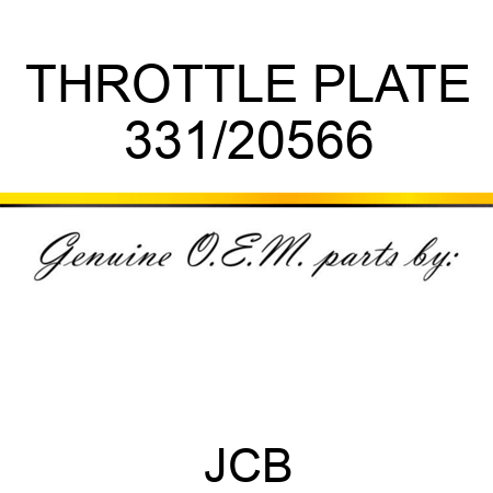 THROTTLE PLATE 331/20566