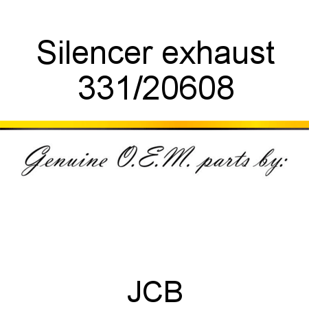 Silencer, exhaust 331/20608