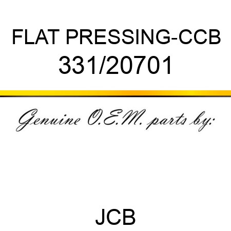 FLAT PRESSING-CCB 331/20701