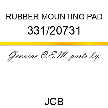 RUBBER MOUNTING PAD 331/20731