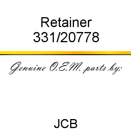 Retainer 331/20778