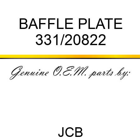 BAFFLE PLATE 331/20822