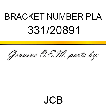 BRACKET NUMBER PLA 331/20891