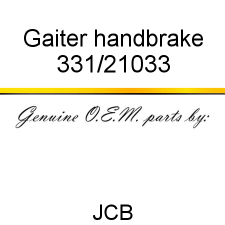Gaiter, handbrake 331/21033