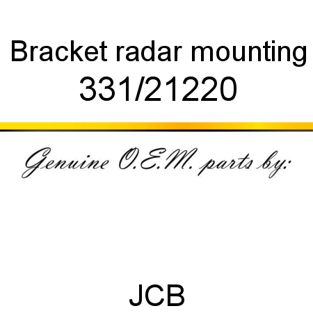 Bracket, radar mounting 331/21220