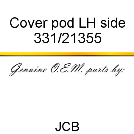Cover, pod LH side 331/21355