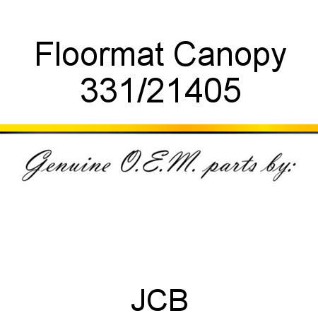 Floormat, Canopy 331/21405