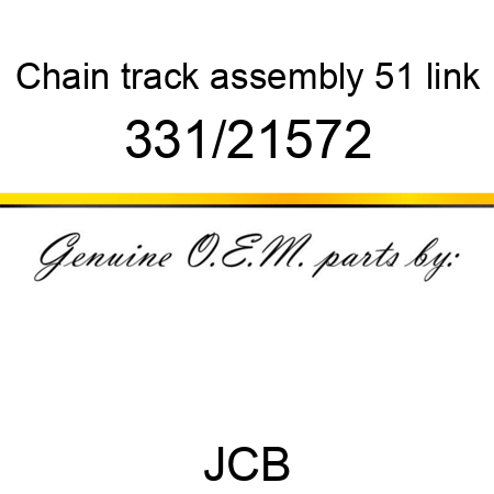 Chain, track assembly, 51 link 331/21572