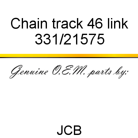 Chain, track, 46 link 331/21575