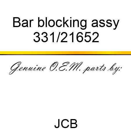 Bar blocking assy 331/21652
