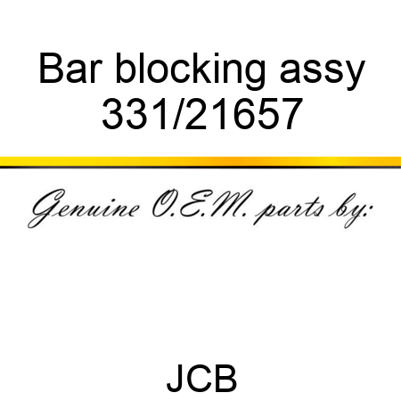 Bar blocking assy 331/21657