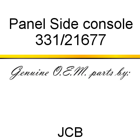Panel, Side console 331/21677