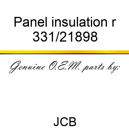 Panel insulation r 331/21898