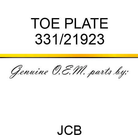 TOE PLATE 331/21923