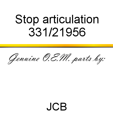 Stop, articulation 331/21956