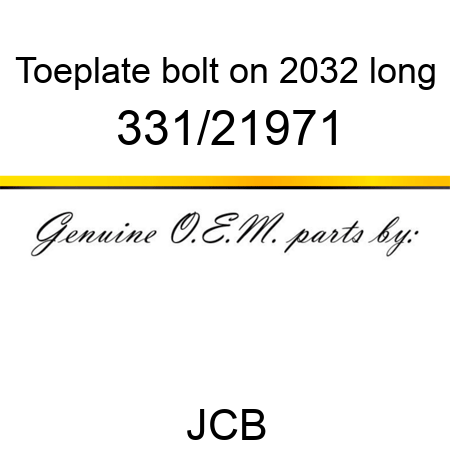Toeplate, bolt on, 2032 long 331/21971
