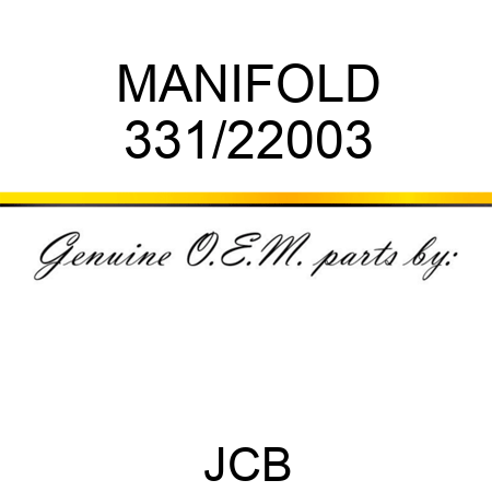 MANIFOLD 331/22003