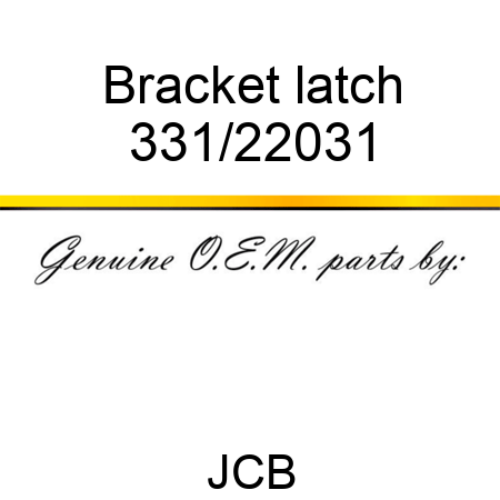 Bracket latch 331/22031