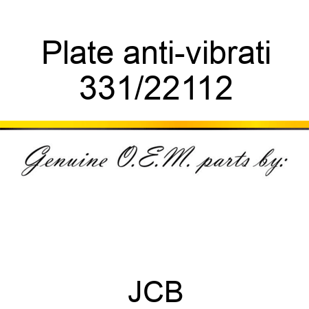 Plate anti-vibrati 331/22112