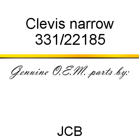 Clevis, narrow 331/22185