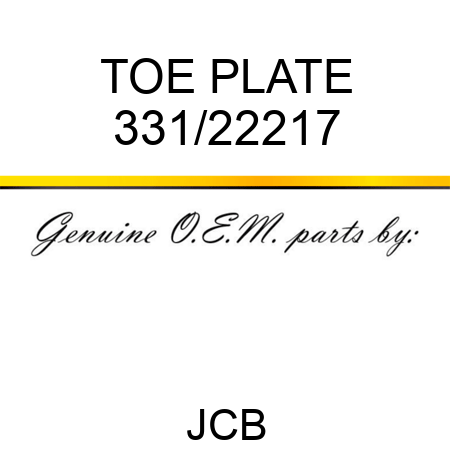TOE PLATE 331/22217