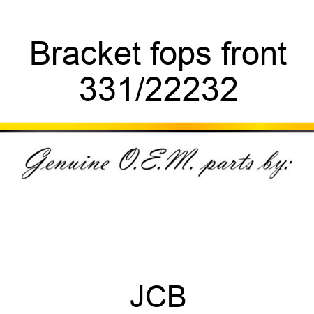 Bracket fops front 331/22232