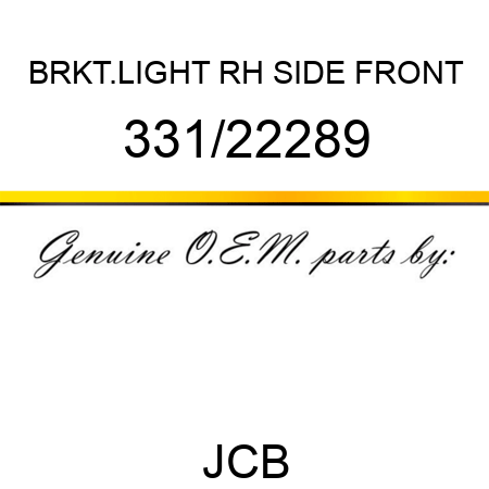 BRKT.LIGHT RH SIDE FRONT 331/22289