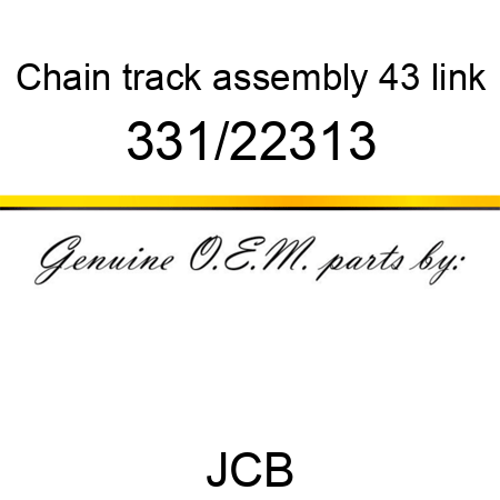 Chain, track assembly, 43 link 331/22313