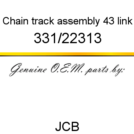 Chain, track assembly, 43 link 331/22313