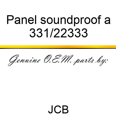 Panel soundproof a 331/22333