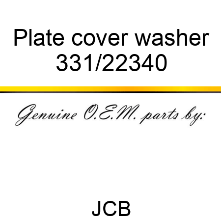 Plate cover washer 331/22340