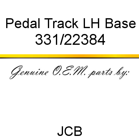 Pedal, Track LH Base 331/22384