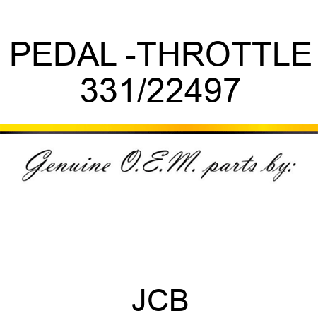 PEDAL -THROTTLE 331/22497