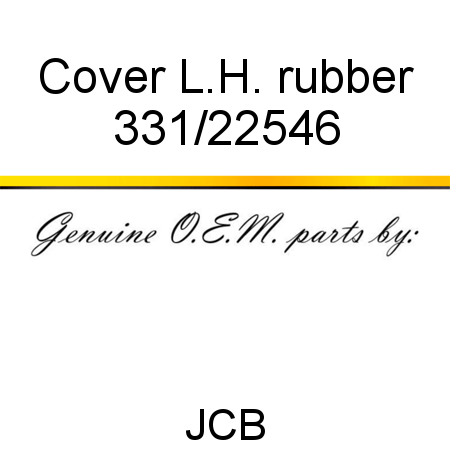 Cover, L.H., rubber 331/22546