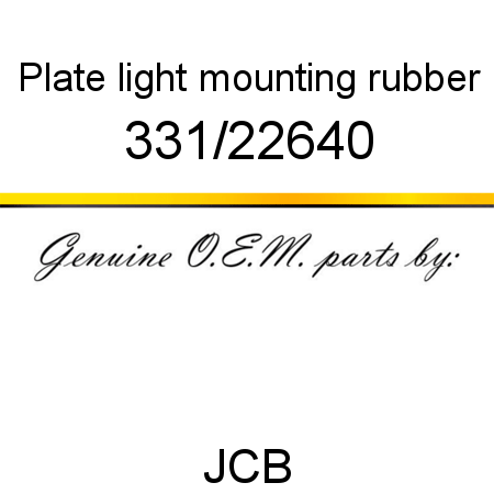 Plate, light mounting, rubber 331/22640