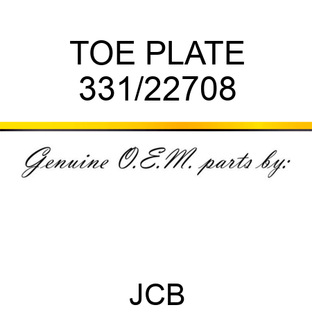 TOE PLATE 331/22708