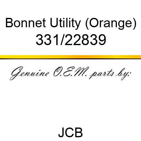 Bonnet, Utility (Orange) 331/22839