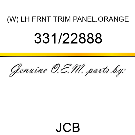 (W) LH FRNT TRIM PANEL:ORANGE 331/22888
