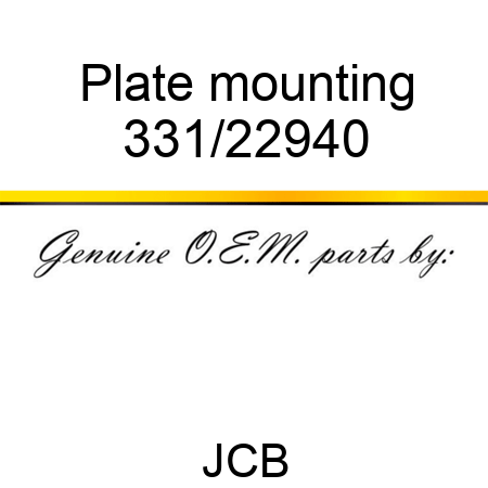 Plate mounting 331/22940