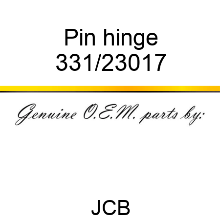 Pin hinge 331/23017