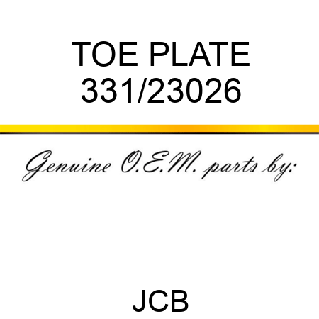 TOE PLATE 331/23026