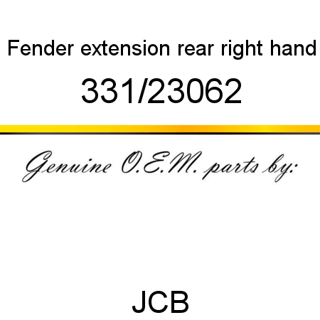 Fender, extension, rear, right hand 331/23062